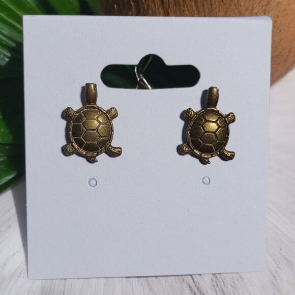 Turtle Stud Earrings - Picture 1 of 2